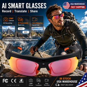 2026 US Stock E08 AI Smart Sunglasses <b>With</b> POV 13MP <b>Camera</b> ChatGPT Translation Video Recording Outdoor Cycling <b>Glasses</b> US Stock - Product Image 1