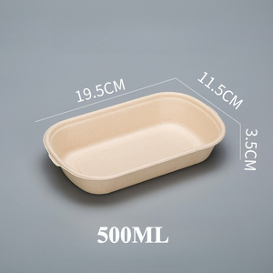 Salatbox Einweg-Zellstoffverpackung Abbaubare Lunchbox Takeout-<span class=keywords><strong>Box</strong></span> Umweltfreundliche Fast-Food-<span class=keywords><strong>Box</strong></span> Mahlzeiten-Papierbox - Product Image 1