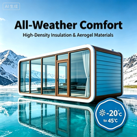 Maisonnette Apple de Luxe Festive à Montage Rapide et Extensible avec Cuisine et Salle de Bain Complètes pour Projets de Camping et de Vacances