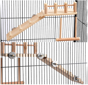Columpio de plataforma de Hábitat de Aves de venta directa de fábrica <span class=keywords><strong>con</strong></span> <span class=keywords><strong>escalera</strong></span>, accesorios de jaula de periquitos juego de madera gimnasio ejercicio resistente - Product Image 6