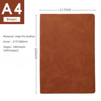 Haute qualité A4 épais couture reliure 180 feuilles cahier personnalisé en cuir souple couverture rigide bureau école journal étudiants