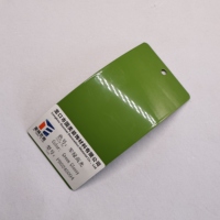Revêtement en poudre de couleur verte, pulvérisation électrostatique, surface lisse