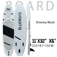 Planche de paddle gonflable SUP tout-en-un de haute qualité, neuve, avec pompe et aileron, construction en PVC durable, pour eaux océaniques, enfants à partir de 5 ans