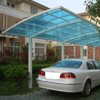 Abri de voiture en alliage d'aluminium avec toit en polycarbonate, garantie 10 ans, imperméable, durable, abri extérieur, taille personnalisable