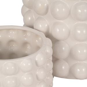 Vasi Rotondi in Ceramica con Texture a Bolle per Uso Interno ed Esterno - Product Image 4