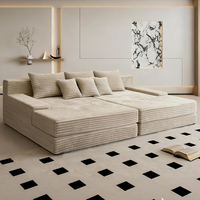 Sofá Modular de Espuma sin Estructura, Enrollable, Comprimido al Vacío, Sofá de Pana, Muebles de Espuma, Sofá Comprimido