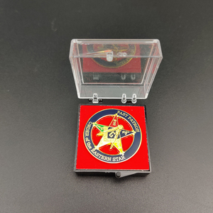 Broche y Pin de la Orden del Estrella de Oriente de los Masones Libres, Insignia Masónica de Solapa, Artesanía en Metal - Product Image 3