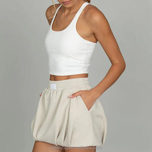 Logotipo personalizado ligero suave ropa de tenis verano bolsillos ocultos de cintura alta deportes Golf tenis burbuja falda para las mujeres - Product Image 1