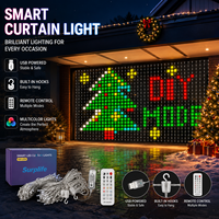 Guirlandes LED intelligentes pour rideaux, alimentation USB, décoration de fenêtre de Noël, télécommande pour fêtes, événements, décors de scène, décoration de maison et de magasin