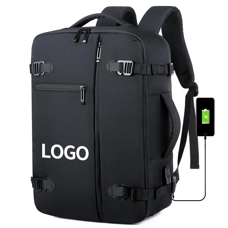 Bolsa de computador personalizada para homens, mochila multifuncional de grande capacidade para viagens de negócios, separador úmido e seco, à prova d'água e multifuncional