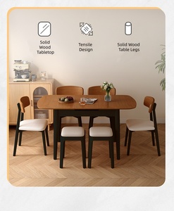 Tavolo da Pranzo Allungabile: Tavolo Due-in-Uno in Stile Vintage per Case Piccole - Product Image 5