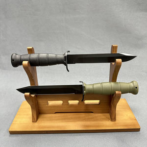 سكين صيد خارجي عالي الكفاءة وحاد محمول بشفرة ثابتة ومقبض من الألياف الزجاجية وشفرة Drop Point رفيعة مطلية بالأكسدة السوداء - Product Image 5