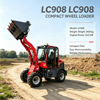 Chargeuse sur pneus compacte 25KW LC908 avec hauteur de déchargement de 2300 mm, structure compacte pour l'agriculture, les entrepôts et les chantiers de construction