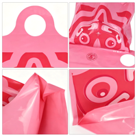 Sacs de shopping en plastique LDPE personnalisés avec logo imprimé sur mesure, découpés à la forme, avec poignée, pour l'emballage de vêtements