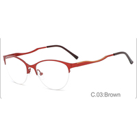 J31033 Haoya Monture de Lunettes Optiques Classiques Demi-Cerclées pour Femmes – Vente en Gros Fabricant
