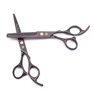 Ciseaux à cheveux professionnels à coupe droite et à effiler, lame de rasoir, tranchant, salon de coiffure, barbiers, fabrication directe, acier inoxydable personnalisé - Product Image 4