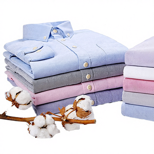 Camisa de Vestir Formal de Manga Larga para Hombre, 100% Algodón Oxford, Estilo Casual de Negocios, Color Sólido, Secado Rápido, Transpirable, Corte Ajustado, Otoño 2025 - Product Image 3