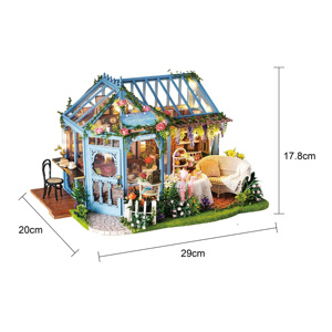 Modèle <span class=keywords><strong>de</strong></span> <span class=keywords><strong>maison</strong></span> <span class=keywords><strong>de</strong></span> poupée fait main Kits <span class=keywords><strong>de</strong></span> meubles poupées miniatures lumières LED en bois bricolage <span class=keywords><strong>maison</strong></span> <span class=keywords><strong>de</strong></span> poupée - Product Image 2