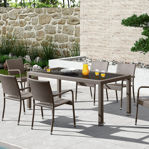 Outdoor Cane and <strong>Rattan</strong> <strong>Table</strong> <strong>Chair</strong> Set Wicker Rope Outdoor Furniture Dining <strong>Chairs</strong> - Product Image 5