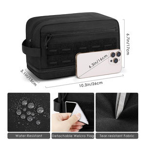 Tactical <b>Toiletry</b> <b>Bag</b> Travel Hygiene <b>Bag</b> Double Layer Hanging Waterproof <b>Camping</b> Hiking Dopp Kit <b>Toiletry</b> <b>Bag</b> - Product Image 2