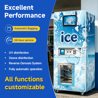 Distributeur de glace commercial YISO 100 kg/jour personnalisable – Station de glace en vrac libre-service sans personnel