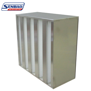 Glassfiber phương tiện truyền thông nóng chảy điều hòa không khí di động V loại ngân hàng HEPA Bộ lọc không khí - Product Image 6