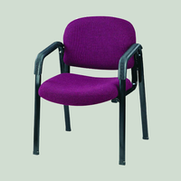 Chaise de salle d'attente empilable noire personnalisée en tissu moderne en métal Chaises de salle de conférence empilables pour les visiteurs Chaise empilable nordique