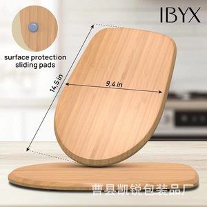 Tapis de cuisine antidérapant ovale en bois Ibyx MixerSlider pour batteur sur socle - Product Image 3