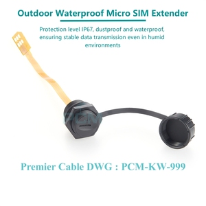 สายต่อขยายช่องใส่ไมโครซิมแบบกันน้ำพร้อมตัวล็อคด้านหน้า ตัวเรือนพลาสติกมาตรฐาน IP68 สำหรับเราเตอร์ฮอตสปอต 4G LTE WiFi และเกตเวย์ LoRa สำหรับใช้งานกลางแจ้ง - Product Image 3