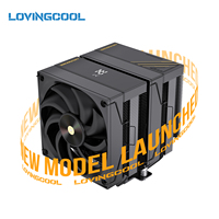 Refroidisseur de processeur Lovingcool haute performance avec double ventilateur ARGB de 120 mm, 6 caloducs, compatible avec les sockets LGA1700/1200 AM5/AM4, refroidisseur d'air LED