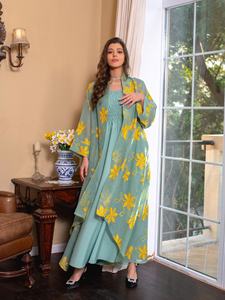 جديد 2024 فستان مغربي أنيق مطرز عباية للمرأة المسلمة طقم من قطعتين دبي تركيا فستان عباية للحفلات إسلامية كارديجان قفطان - Product Image 3