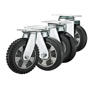 4"5"6"8" Caster Wheels Aluminium Core Rubber Caster Trolley Caster Rubber Wheels