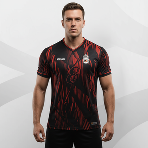 HOSTARON OEM Kits <span class=keywords><strong>de</strong></span> maillots <span class=keywords><strong>de</strong></span> football personnalisés sublimés bleus, respirants, à séchage rapide, uniformes d'équipe <span class=keywords><strong>de</strong></span> football, ensembles complets pour hommes - Product Image 1