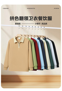 Algodón logotipo personalizado bordado e impresión diseño <span class=keywords><strong>de</strong></span> <span class=keywords><strong>manga</strong></span> <span class=keywords><strong>larga</strong></span> <span class=keywords><strong>con</strong></span> cuello en V sudaderas botón hombres Casual Top Polos - Product Image 5