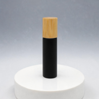 Flacon roll-on en verre avec applicateur de crème et bouchon en bambou, idéal pour le rouge à lèvres, la crème pour les yeux, l'emballage de produits cosmétiques, parfait pour les voyages, la maison et le bureau.
