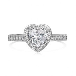 Dylam Shiny Women Jewelry S925 <b>Silver</b> Gold Plated <b>Eternity</b> Band Colorful Heart Shape 12 Months Birthstone Wedding Bridal <b>Rings</b> - Product Image 1