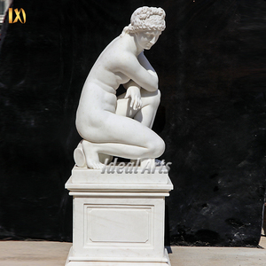 Statue de Vénus d'Arles en marbre bicolore grandeur nature, sculpture décorative classique de déesse à vendre - Product Image 3