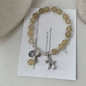 S925 Sterling <b>Silver</b> Quartz Bracelet With Cartoon <b>Charm</b> For Women Everyday Wear Light Luxury Jewelry - Product Image 2