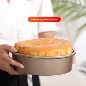 Teglia Rotonda Antiaderente in Acciaio al Carbonio con Fondo Removibile, 4, 6, 8, 10 Pollici, Perfetta per <span class=keywords><strong>Torte</strong></span> a Strati di Compleanno - Product Image 2