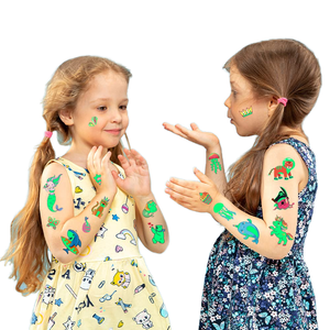 Tatuajes Temporales Impermeables en Oferta, Lindos Tatuajes de Dibujos Animados para Niños y Niñas, Recuerdos y Decoraciones para Fiestas de Cumpleaños - Product Image 1