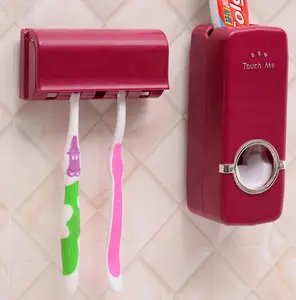 Популярный современный пластиковый автоматический выдавливатель зубной пасты для ванной комнаты Держатель для зубных щеток + 5 держателей для зубных щеток настенный набор