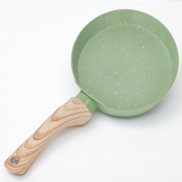 Wajan Crepe Hijau dengan Gagang Aman Anti Panas, Lapisan Keramik, Cocok untuk Dosa Tawa, Pancake, Kompatibel dengan Kompor Induksi, Anti Lengket untuk Peralatan Masak