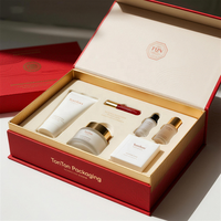 Boîte magnétique personnalisée et boîte cadeau bleue pour ensemble de soins de la peau et emballage de luxe, boîte anti-poussière en papier