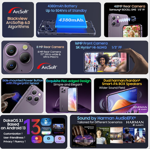 Blackview <span class=keywords><strong>A96</strong></span> Octa Core LTE 8 256GB/12 256GB 6.5" 4380mAh Telefono Cellulare 4G Consegnato a Hong Kong - Product Image 4