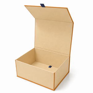 Boîte d'emballage cadeau artisanale personnalisée, style monobloc, sans colle, 7 panneaux, fermeture magnétique, pliable, emballage plat, fabrication OEM directe d'usine - Product Image 1