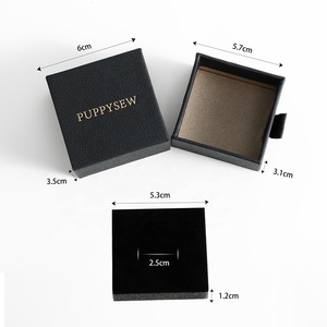 PUPPYSEW Ring Box Jewelry <b>Drawer</b> Boxes High Quantity Texture Paper V-groove Sliding Cardboard Package Box With Custom logo - Product Image 5