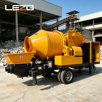 Machine intégrée de pompage et de malaxage de béton diesel longue portée, machine de malaxage et de transport intégrée pour coulage sur plusieurs étages