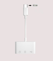 Adaptador OTG Multifunción Universal 3 en 1 Tipo C a USB 3.0 Lector de Tarjetas de Memoria Flash TF SD para iPhone, Android y Laptop