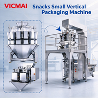 Machine d'emballage de petits sachets de snacks, peseuse combinée à 10 têtes, équipement de remplissage et de scellage vertical pour chips et soufflés