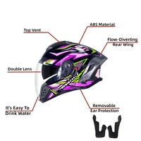 En popüler motosiklet kaskları tam yüz Unisex sertifikalı motosiklet kaskları yetişkinler için Abs kaskları fabrika